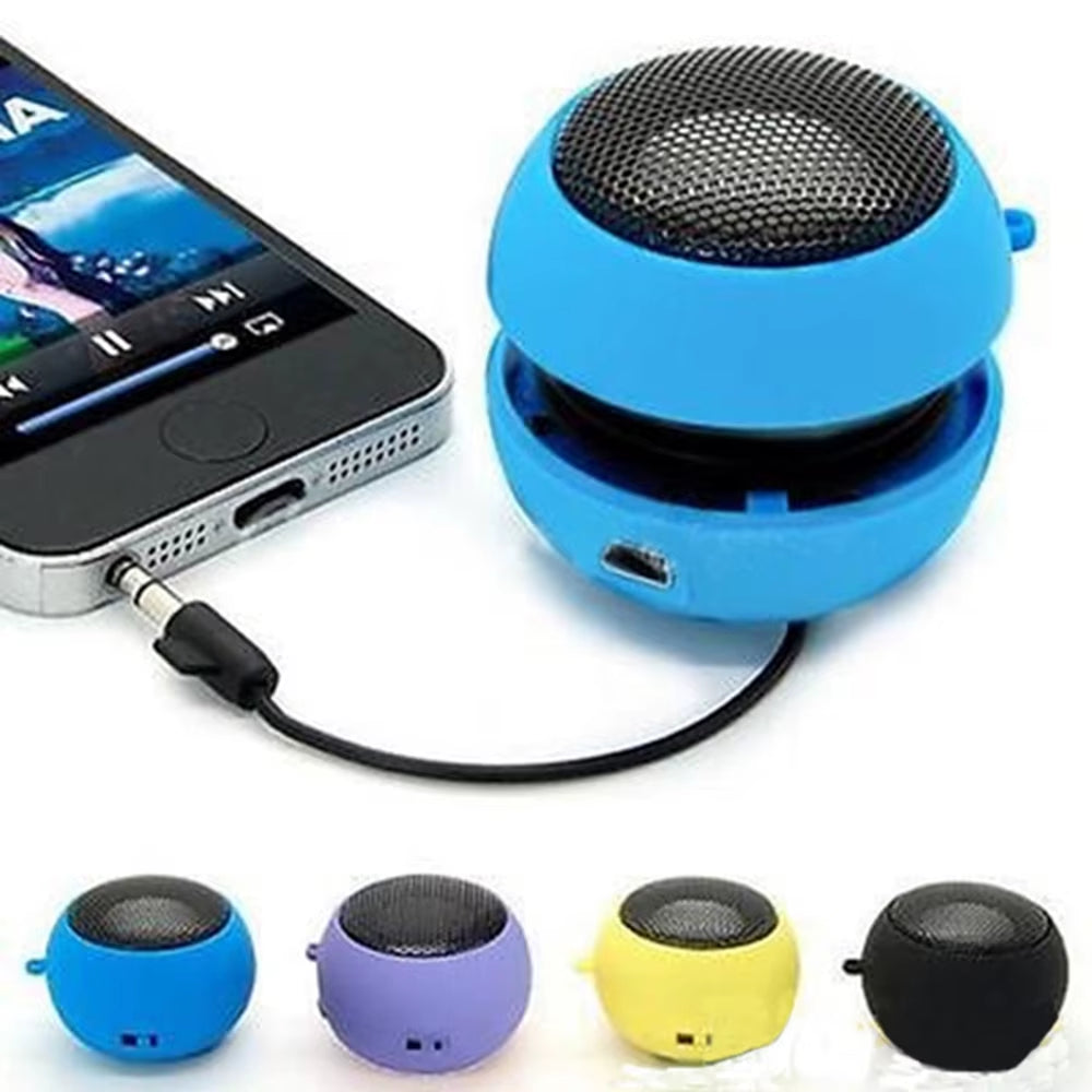 Mini Portable Super Bass Colum Speakers Spinner Musical Stereo Audio Music MP3 Player for Mobile Phone Tablet Hamburger Speaker